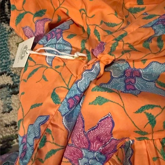 New Hyacinth House x Tuckernuck Cisco Orange Multi Floral Maxi Dress